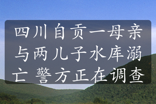 四川自贡一母亲与两儿子水库溺亡 警方正在调查