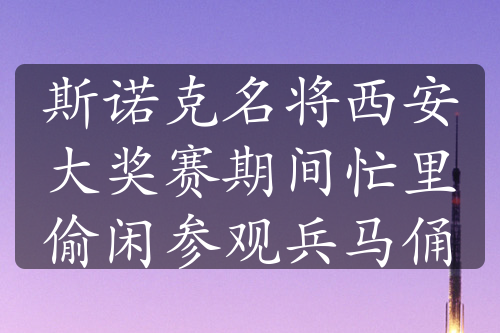 斯诺克名将西安大奖赛期间忙里偷闲参观兵马俑