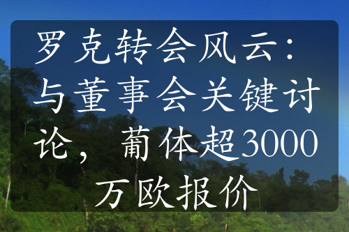 罗克转会风云：与董事会关键讨论，葡体超3000万欧报价