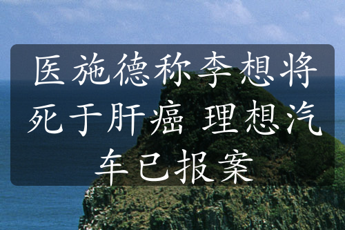 医施德称李想将死于肝癌 理想汽车已报案