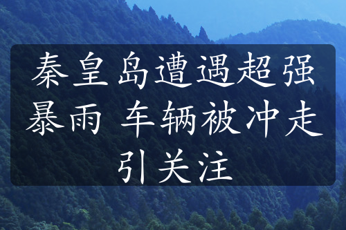 秦皇岛遭遇超强暴雨 车辆被冲走引关注