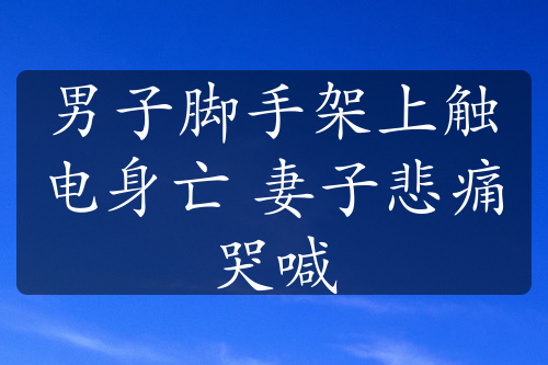 男子脚手架上触电身亡 妻子悲痛哭喊