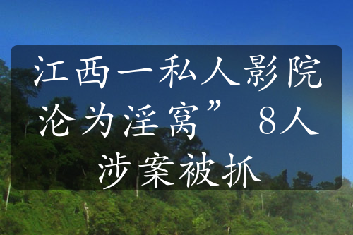 江西一私人影院沦为淫窝” 8人涉案被抓