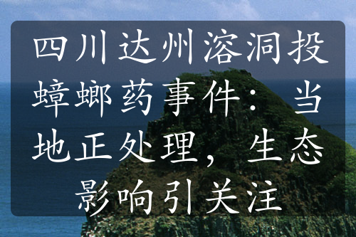 四川达州溶洞投蟑螂药事件：当地正处理，生态影响引关注