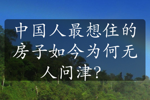 中国人最想住的房子如今为何无人问津？