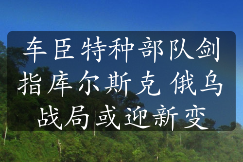 车臣特种部队剑指库尔斯克 俄乌战局或迎新变