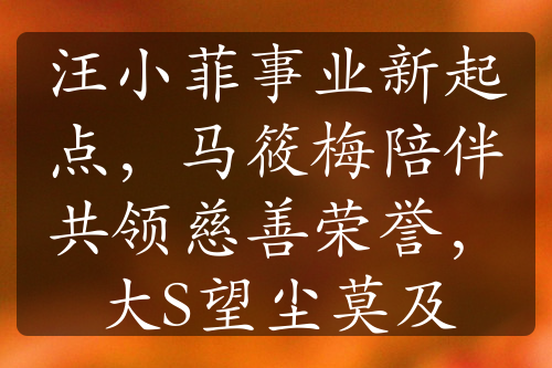 汪小菲事业新起点，马筱梅陪伴共领慈善荣誉，大S望尘莫及